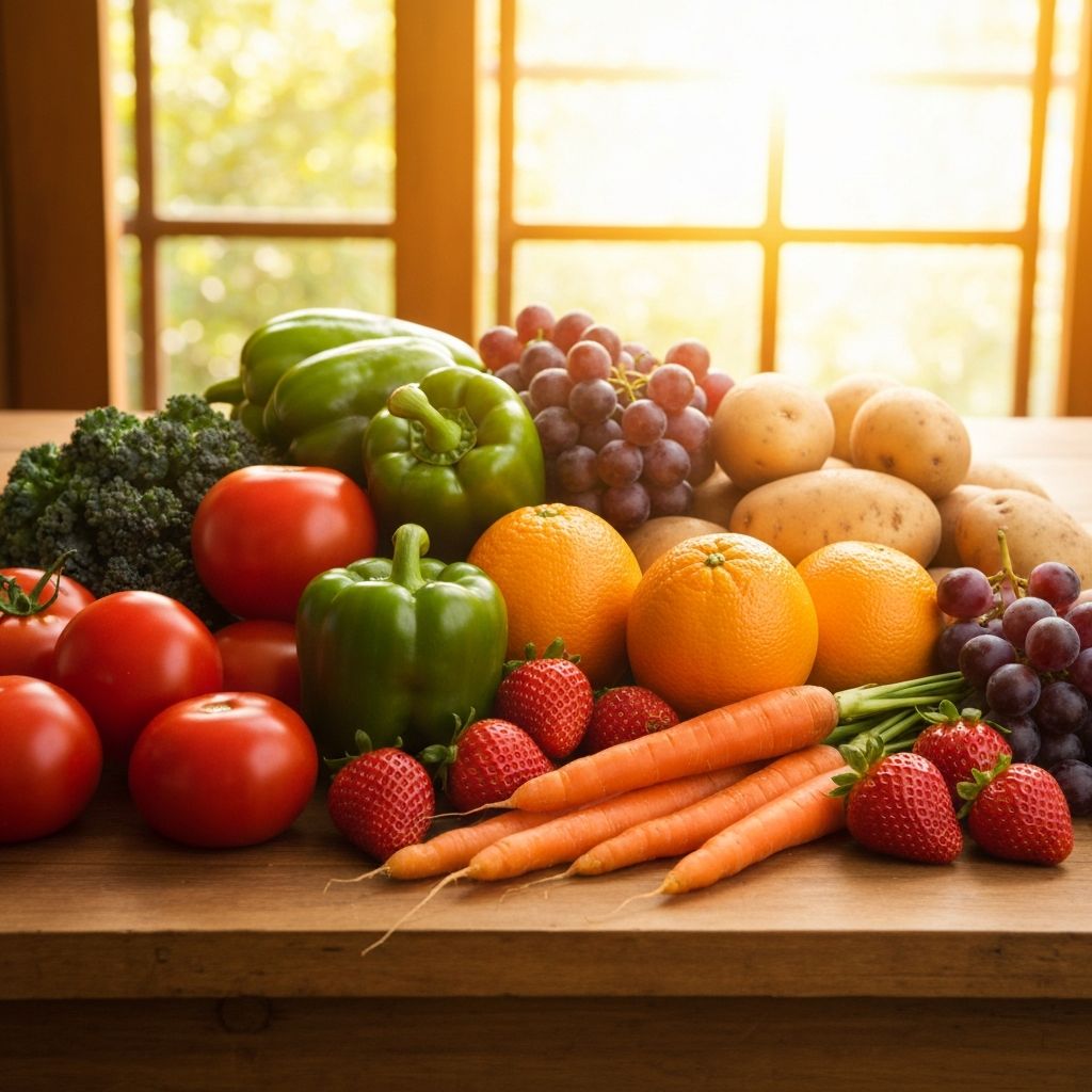 Friss zöldségek és gyümölcsök